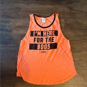 VS PINK Here for the Boos Cut Off Tank